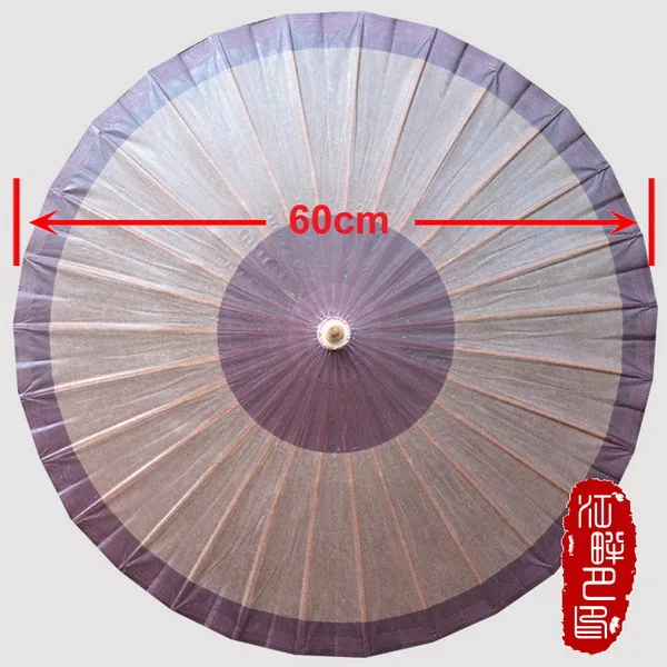Diameter 60CM JPY Bamboo глубокий цвет дизайнерский зонт для женщин деревянная длинная ручка Зонтик взрослый Ретро стиль масло бумажный зонт - Цвет: Diameter 60CM