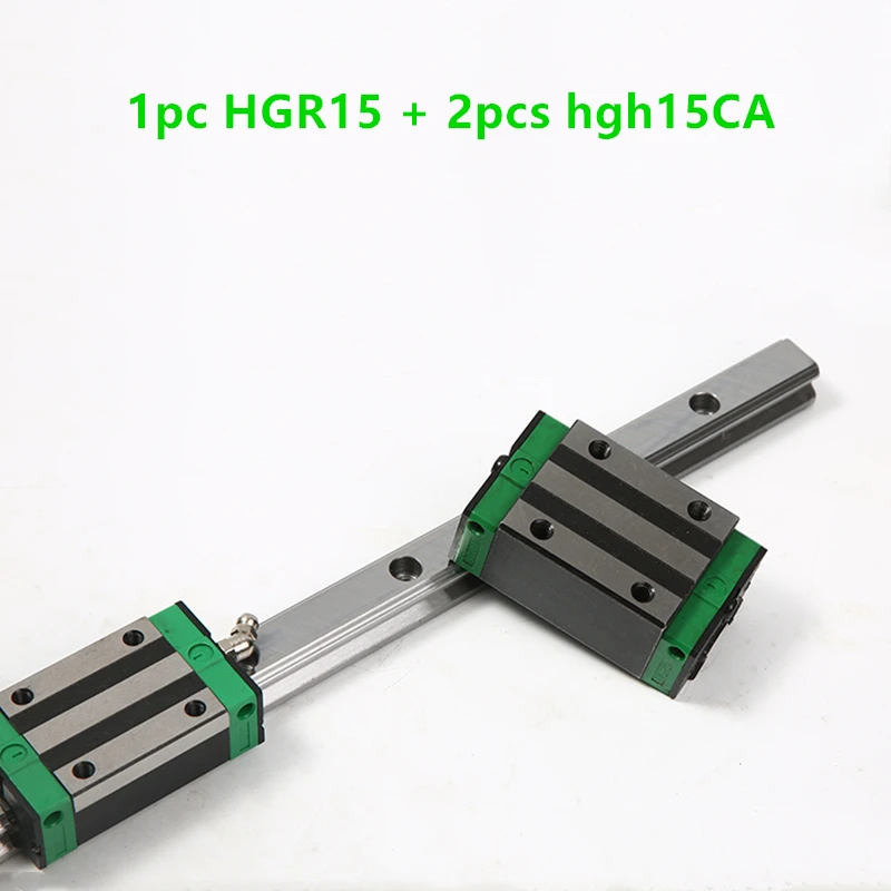 

1pc linear guide rail HGR15 500mm/600mm/700mm/800mm/900mm/1000mm + 2pcs HGH15CA linear narrow blocks made in China