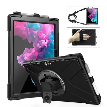 

for Microsoft Surface Pro 7 /Surface Pro 6 /Pro 5 /Pro 4 Case Shockproof 360 Degree Rotating Stand Hand Shoulder Strap Cover