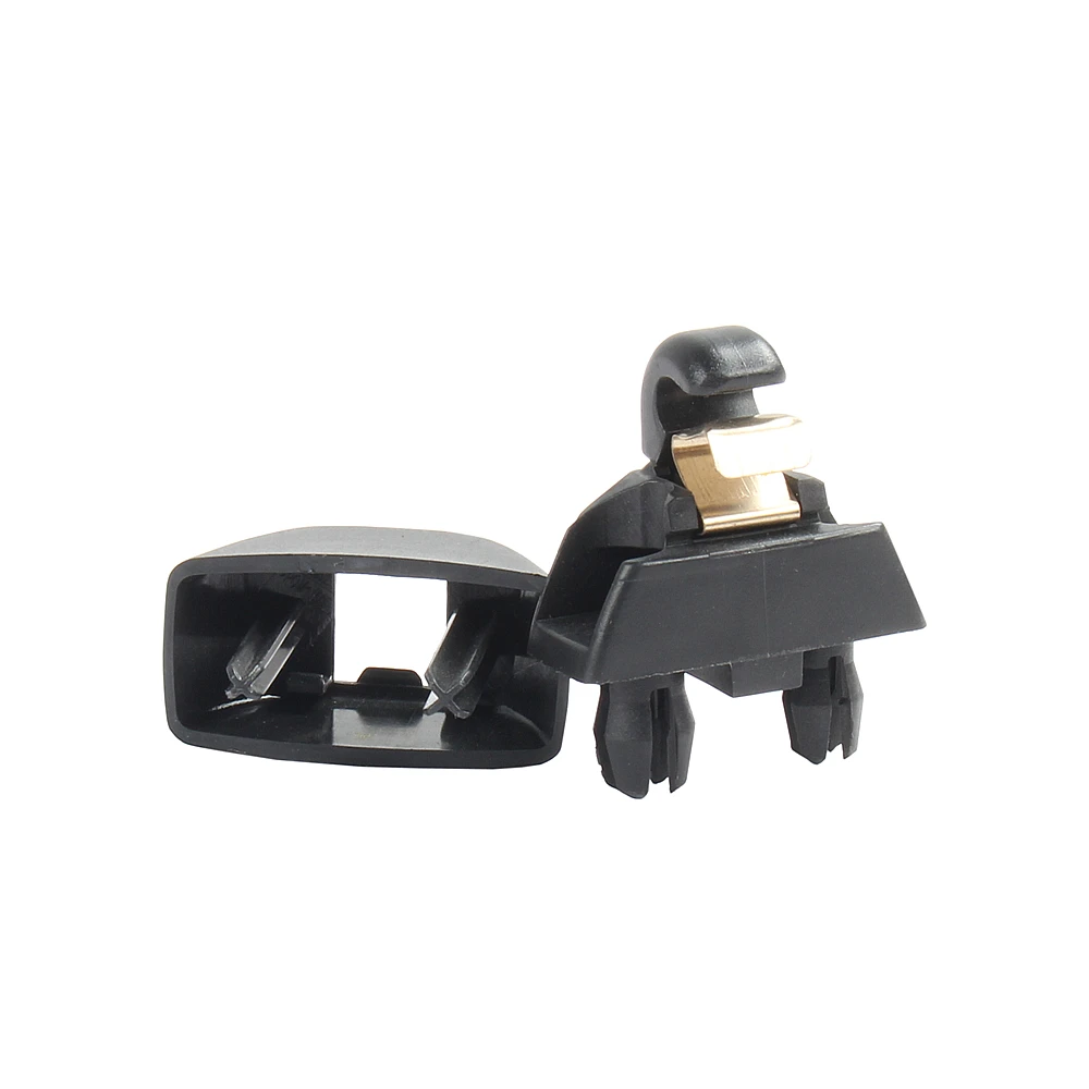 Fit For VW Polo 10-17 AUDI A6 A7 A8 SKODA Fabia 12-20 Octavia 13-20 Superb 15-20 SEAT Leon 13-22 Sun Visor Clip Hook& Cover Cap - Цвет: Black