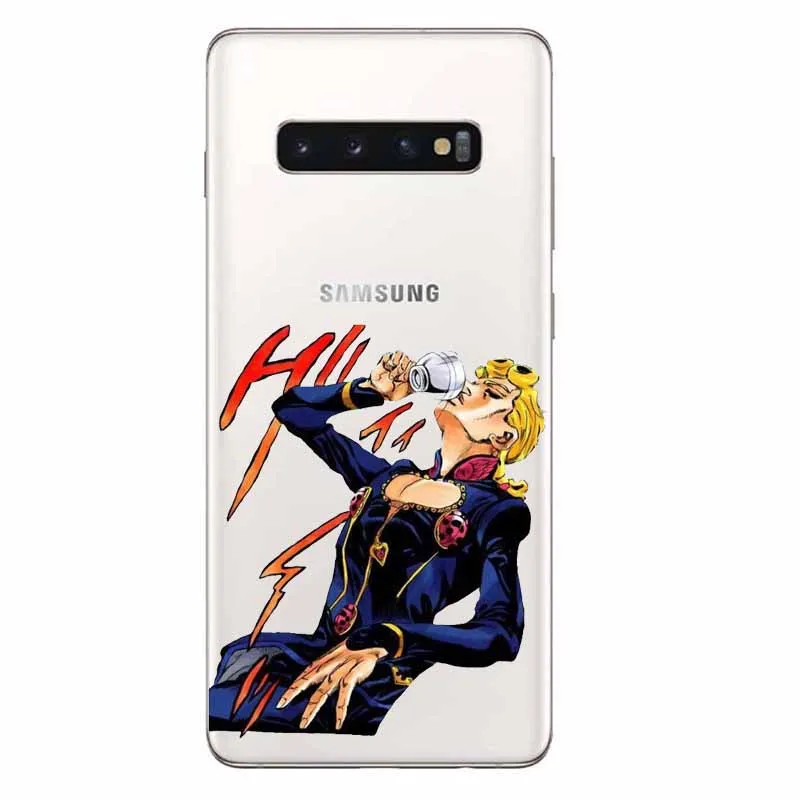 TPU JOJO'S необычное путешествие над небом JoJo аниме ТПУ чехол для телефона для samsung Glaxy S 6 7 8 9 10 Plus Note 8 9 10 - Цвет: TPU