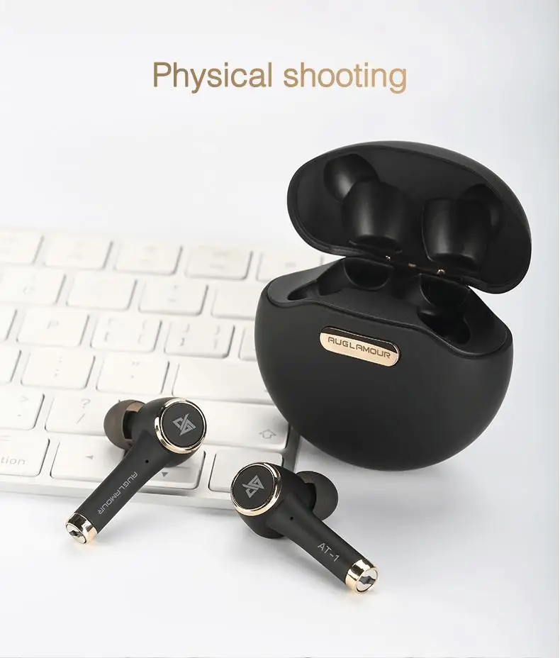 AUGLAMOUR AT-1 Bluetooth 5,0 TWS беспроводные наушники Blutooth с шумоподавлением водонепроницаемые спортивные наушники-вкладыши