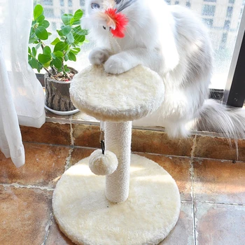 

Cat Tree With Scratching Post And Tower Pet Scratcher Activity Center For Small Kittens with Toys