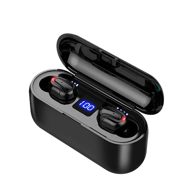 Bluetooth 5,0 наушники Q32 TWS беспроводные наушники Blutooth наушники Handsfree спортивные наушники игровая гарнитура телефон - Цвет: Q32 Black