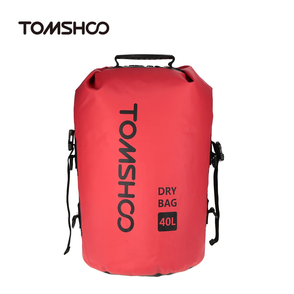 Красный цвет TOMSHOO 40L открытый водостойкий сухой мешок сумка для хранения для путешествий рарафтинг катание на каяках каноэ кемпинг - Цвет: Красный цвет