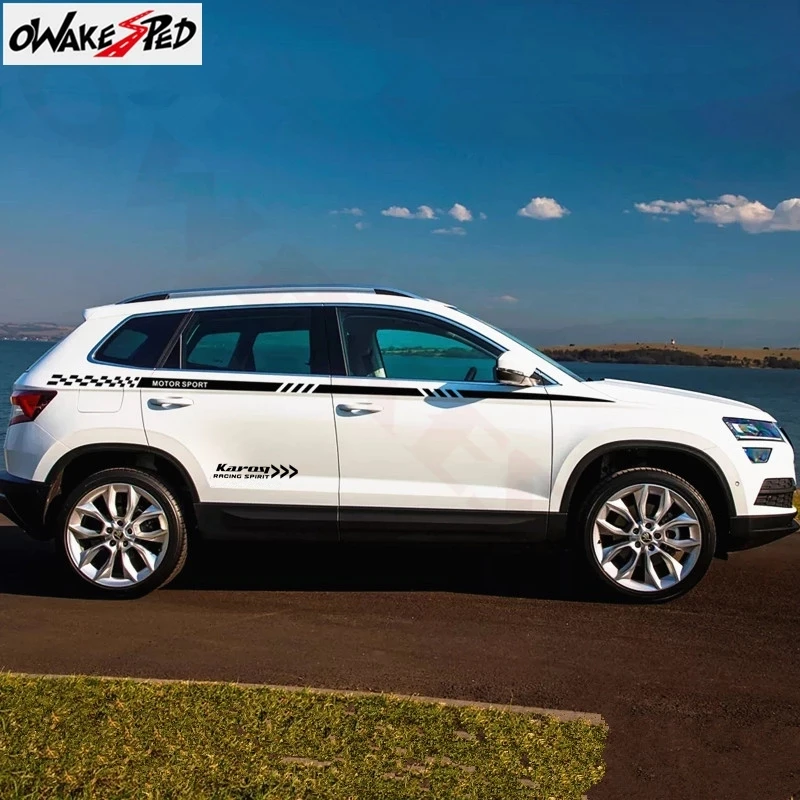 Аксессуары для Skoda Karoq 2017 2019 автомобильные наклейки линия талии Декор наклейка