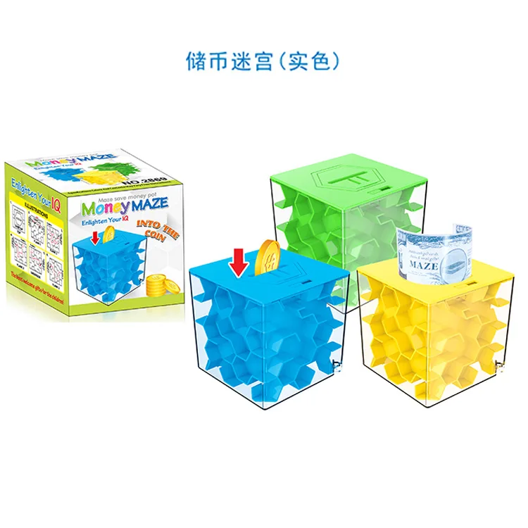 Hot Sales Educational Checkpoints Kindergarten Early Childhood Small Gifts 3D Relaxation Maze Rubik's Cube Coin Bank Toy