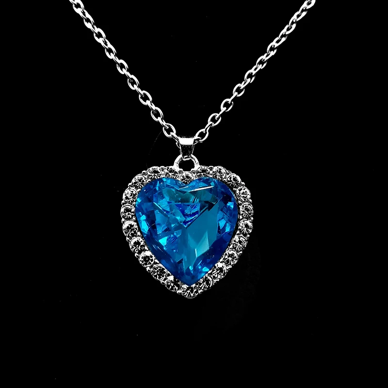 Новинка 2021 подвеска в виде голубого сердца цепочка с кулоном Love Forever Pendent женское