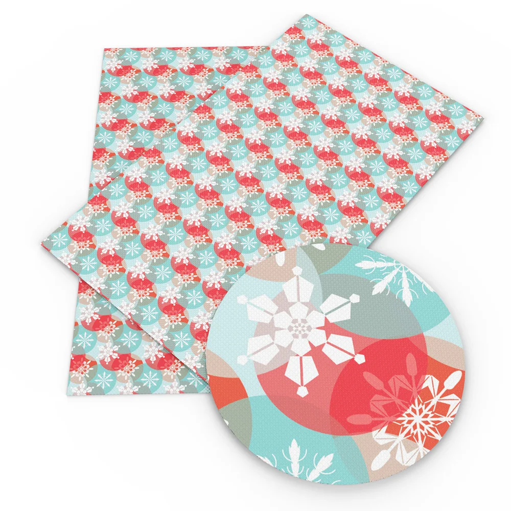 20*34 см Dot Swirl Merry Christmas напечатанная синтетическая кожа для изготовления сережек ручной работы, 1Yc5240
