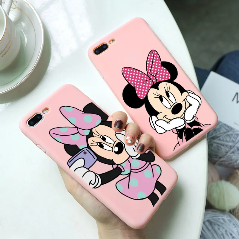 

Cartoon Pink Matte Silicone Rubber Cover TPU For Oneplus 5T 6 6T 7 Pro 7 Cases Coque Fundas Soft Colorful Cute For OPPO F5 Case