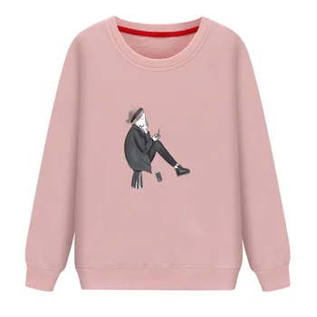 

Sweater women pullover patchwork outfit new casual loose han edition thick long sleeve