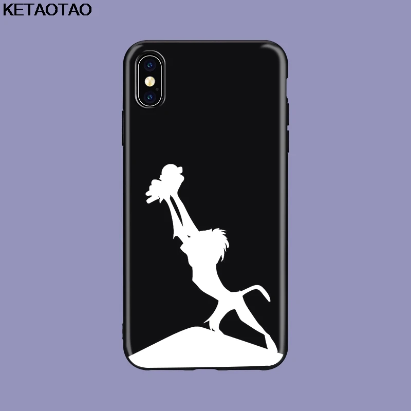 KETAOTAO Hakuna Matata Король Лев Pumbaa чехол для телефона s для iPhone 7 8 Plus X XS XR 11 Pro для samsung чехол Мягкий ТПУ резиновый силиконовый - Цвет: Темно-серый