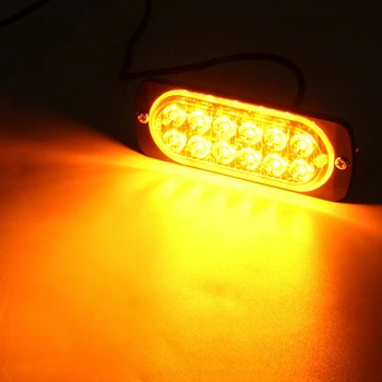 

12 LED Bright lights Amber Auto Strobe Beacon Hazard Bulb Lamp Warning