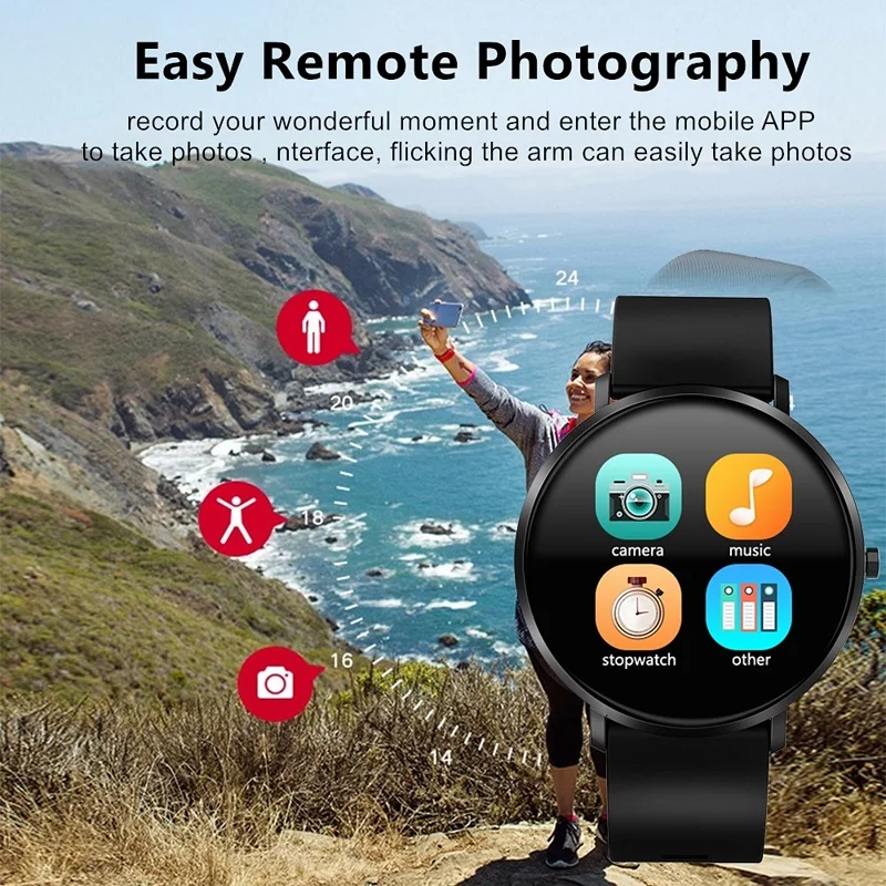 Умные часы с сенсорным экраном водонепроницаемые умные функцией напоминания о