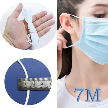 

7 M Mask Elastic Band Rubber Ear Hanging Rope For Mask Diy Handmade Elastic Sewing Mask Craft Accessories Line Jy6