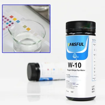 

100Pcs Drinking Water Test Strips Kit 10 In 1 For Aquarium Swimming Pool Hot Tub Water Quality Swimming Pool Test Paper