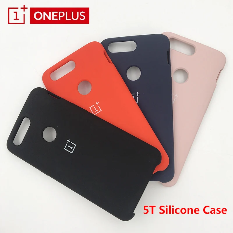 Оригинальный чехол Oneplus 5 T из жидкого силикона мягкая задняя крышка для One Plus 1 +