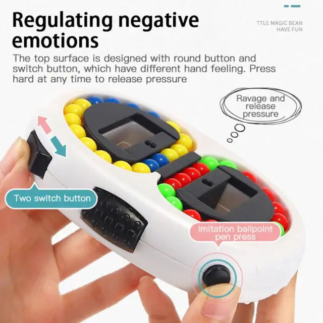 Rotating Bean Intelligence Fingertip Toy Children's Finger Gyro Disk Toy Stress Relief Puzzles Fun Educational Breakthrough Game 3