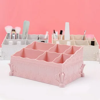 

Makeup-organizer Plastic Cosmetics Box Large Makeup Holder Nail-Polish Organizer Swabs-Holder Bathroom storage box^