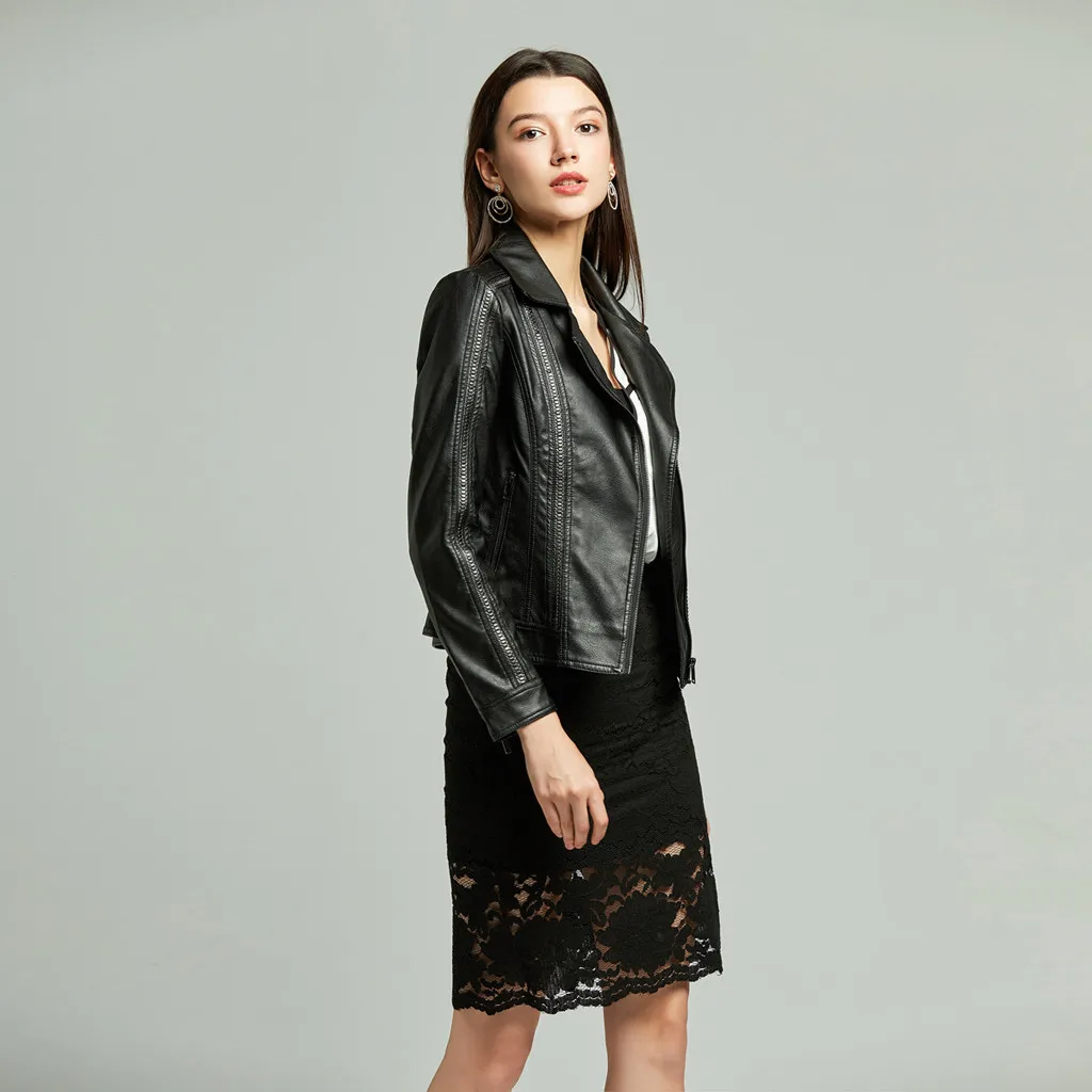 Winter Women Bomber Jacket Warm Short Coat Leather Jacket Parka Zipper Top Overcoat Outwear New Arrival Autumn Jacket Women Coat