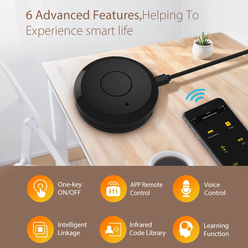 AVATTO wifi ИК пульт дистанционного управления, умный Универсальный 2,4G Дистанционное Голосовое управление с Alexa, Google Home инфракрасный умный дом автоматизация