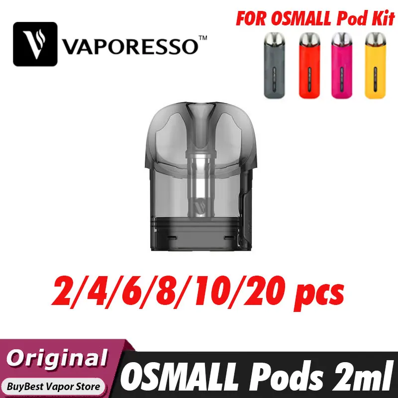 2/4/6/8/10/20 шт. оригинальный картридж Vaporesso OSMALL с катушкой 2 мл/1 Ом и вкусом льняного