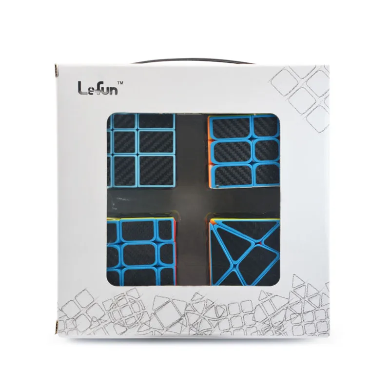 LeFun 3x3x3 углеродного волокна из страз особой формы, набор Magic Cube быстро ультра-гладкой 3x3 Высокое качество Скорость головоломка куб, игрушка для детей, хороший подарок