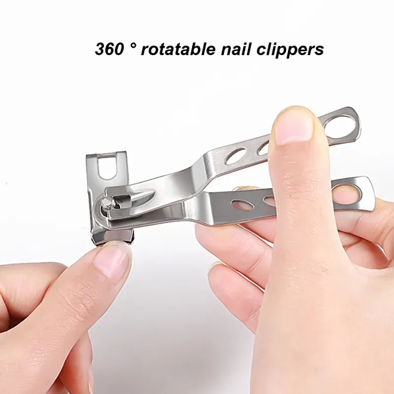 1 PC Nail Clipper 360 Degree Rotary nail cutter Stainless Steel Portable Fingernail Toenail