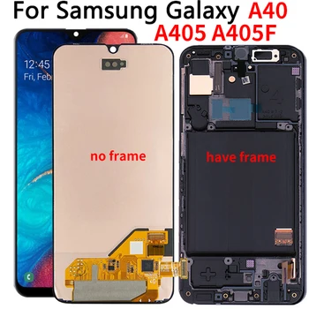 

5.7" original For Samsung Galaxy A40 LCD A405 A405F A405FN/D A405DS Display Touch Screen with frame Digitizer Assembly