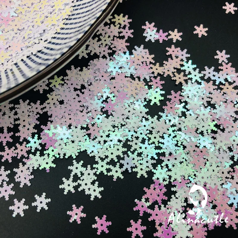 25g 6mm Winter Snowflakes Sequins DIY Supplies Nails Art Polymer Clear Accessories DIY Sequins scrapbook shakes