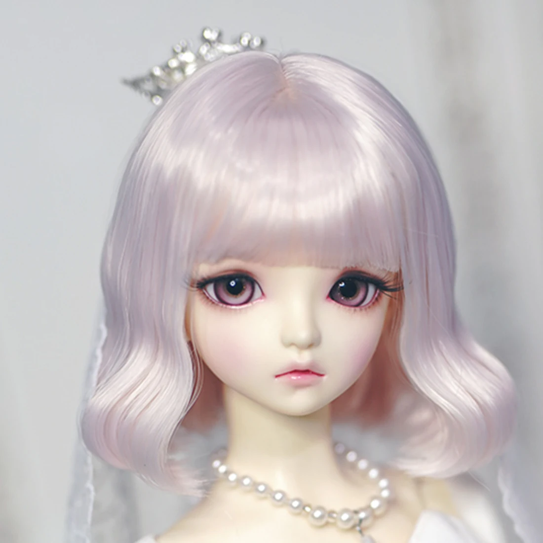 Modikerbjd девушка Градиент Синий кудрявый Rinka стрижка короткий парик для 1/4 1/3 BJD куклы