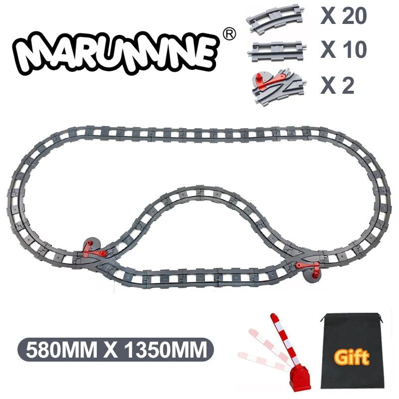 Строительные блоки Marumine трек для поезда переключатель железной дороги