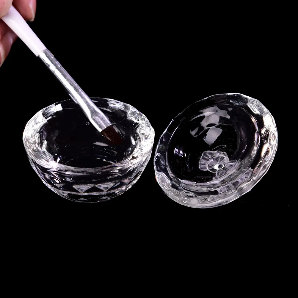 1 шт. Хрустальное стекло маникюрное оборудование Dappen Блюдо Крышка Чаша подстаканник инструмент для ногтей акриловая пудра Жидкость