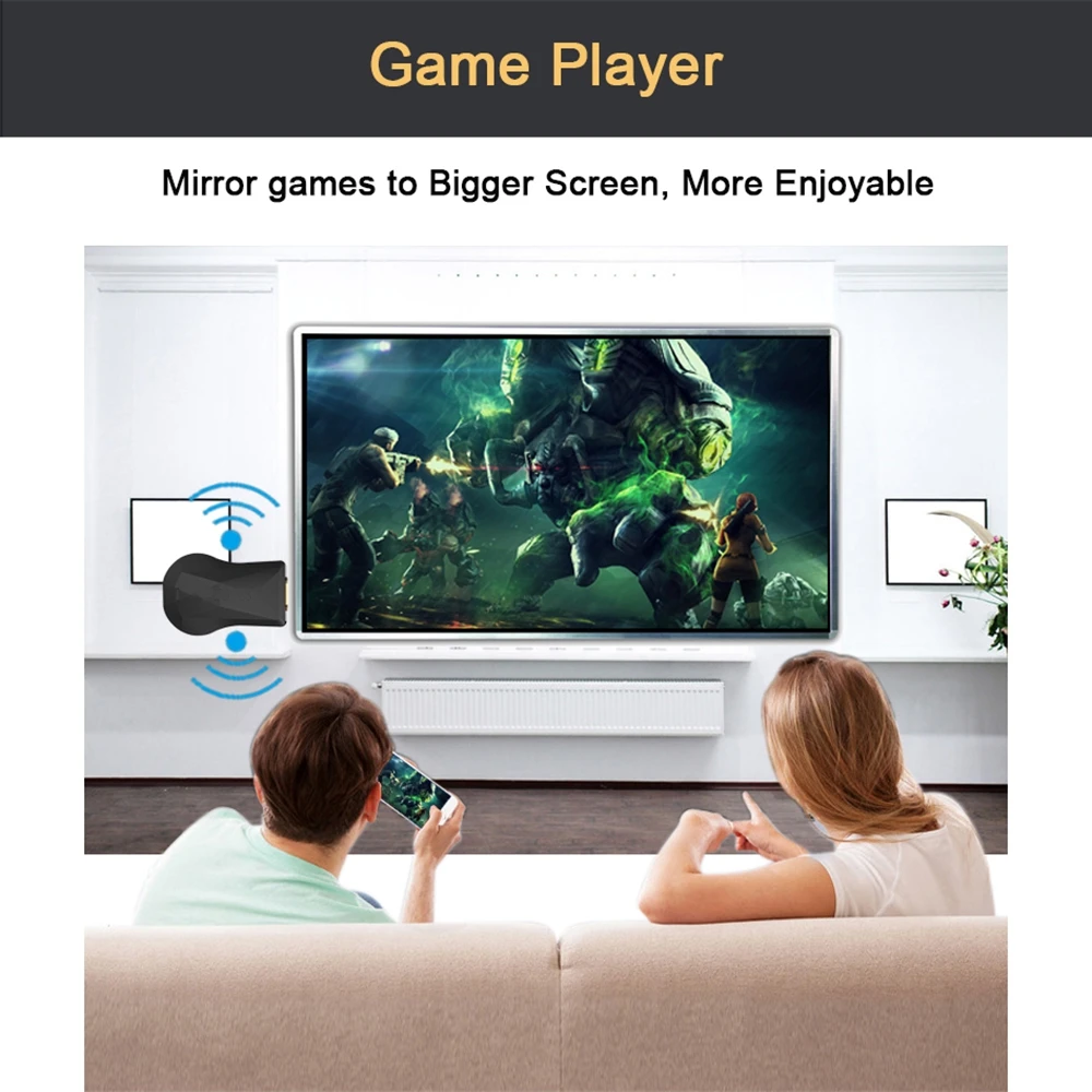 HDMI WiFi Display Dongle YouTube Netflix AirPlay Miracast TV Stick for Google Chromecast 2 3 for IOS Android TV Dongle Receiver