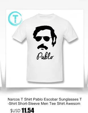 Narcos футболка с мультяшным принтом Narcos футболка хлопок плюс размер футболка Повседневная мужская забавная графическая футболка с коротким рукавом