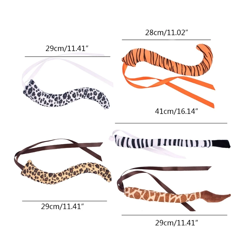 Halloween Animal Costume Ears Hair Hoop Tail Set Cosplay Party