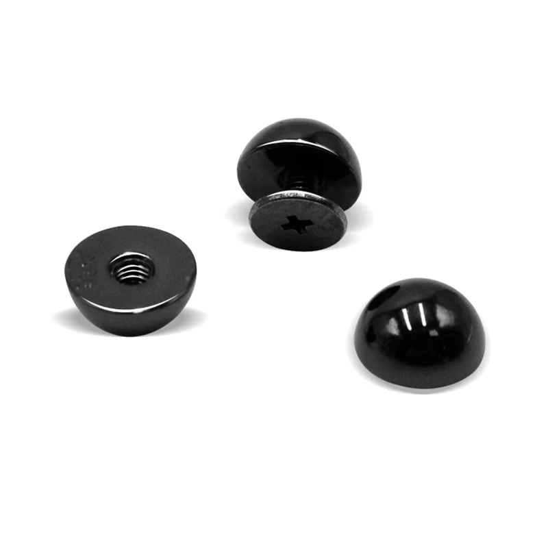 Black 20 шт./лот штифты, заклепки для кожаных пуговиц, винты для обуви, сумок, одежды, Аксессуары для ремней - Цвет: Black
