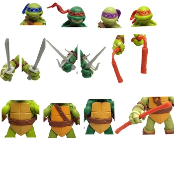 

4pcs/set Leo Raph Mike Don Action Figure Turtles Anime Teenageing mutant Ninjaingly Turtless And Feet Can Move Toys For Children