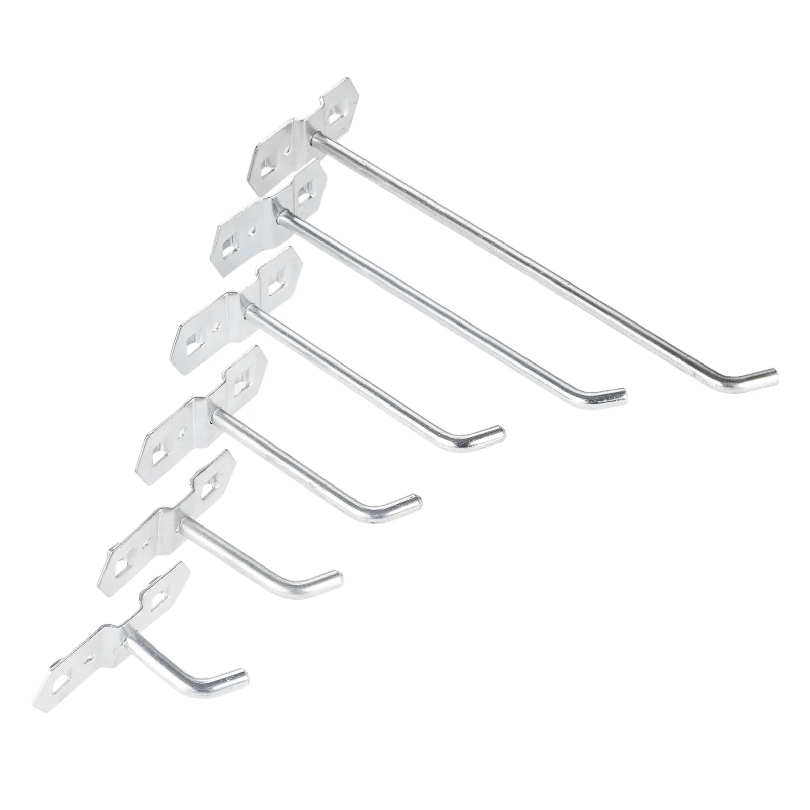Metal Hook 5PCS Tool Hanging Hook Metal Display Rack Metal Shop Good Shelf Hooks Thickening Hole Plate 25/50/75/100/150/200MM metal hook multi purpose hooks wall organizer hook wall mount hooks