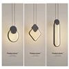 Modern LED pendant lights minimalist restaurant /coffee bar/living room/bedside pendant lamp background wall long line hang lamp ► Photo 3/6