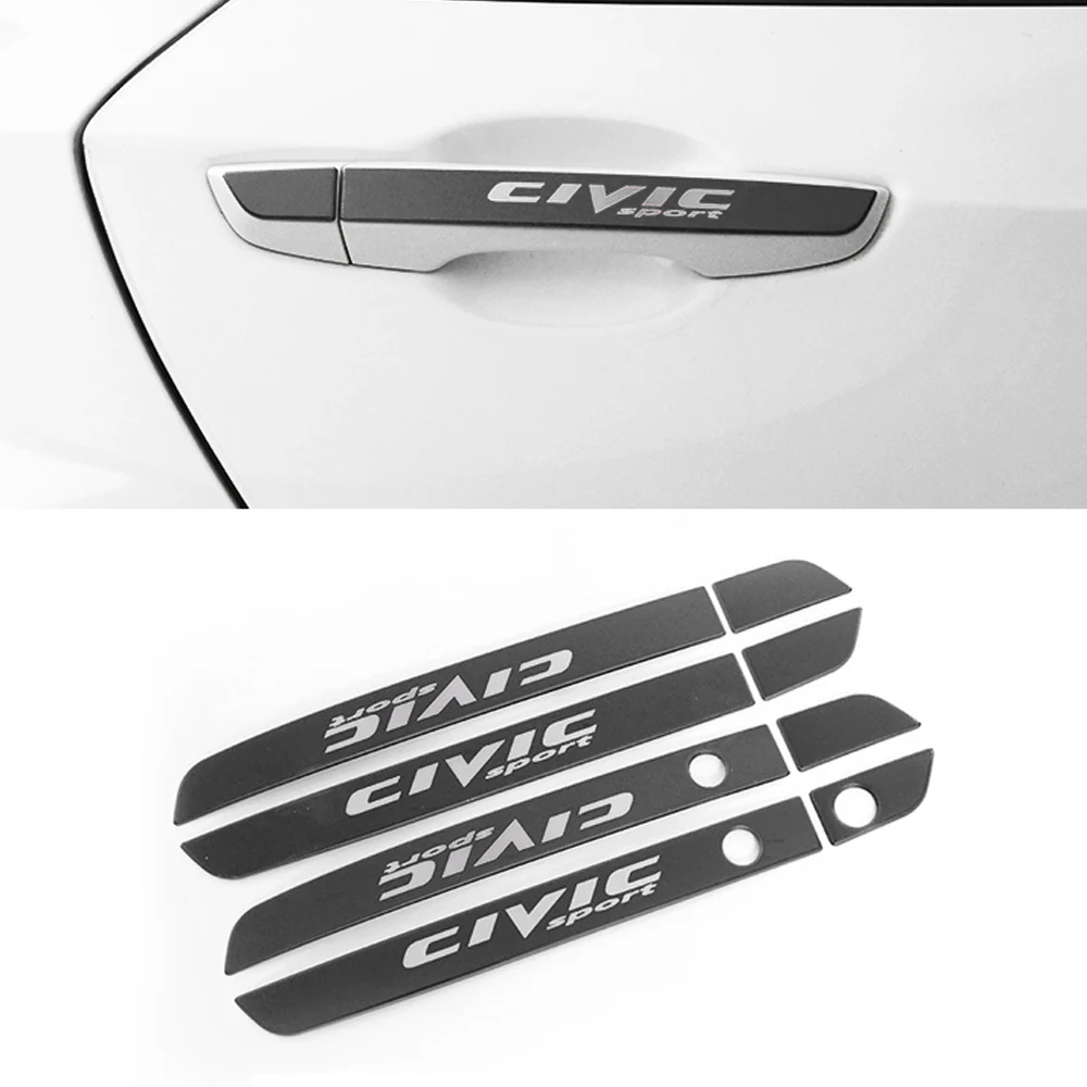 Stainless steel Car Door Handle bowl Trim Strips Sticker for Honda CIVIC Door handle patch Accessories