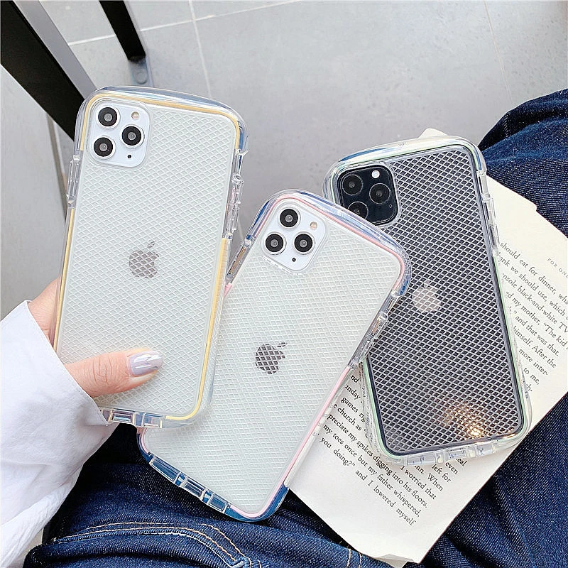 Прозрачный чехол конфетного цвета для iPhone 12 Pro Max X XS XR Мягкий силиконовый