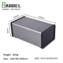 220*126*96 мм алюминиевый корпус проекта распределительная коробка для проводов настраиваемый корпус Электроника Сделай Сам печатная плата блока питания ящик инструмента