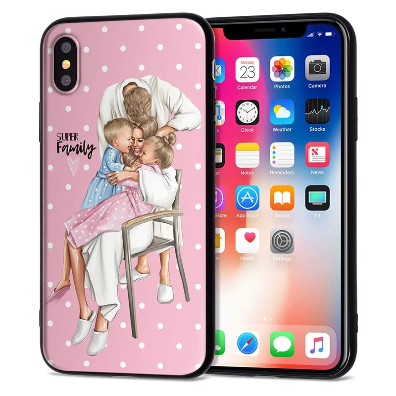 Чехол для iPhone 11 Pro, чехол для iPhone 5, 5S, 6, 6 S, 7, 8 Plus, X, XS, Max, Mom Love Baby, чехол для iPhone 7, мягкий чехол из ТПУ для iPhone XR, чехол