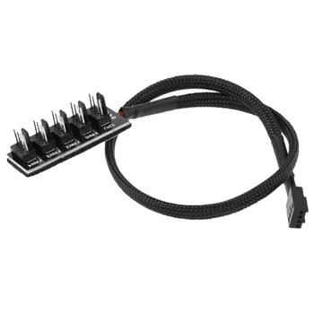 

1 to 5 4-pins Molex TX4 PWM CPU Cooler / Case / Chasis Cooling Fan Power Cable Hub Splitter Adapter
