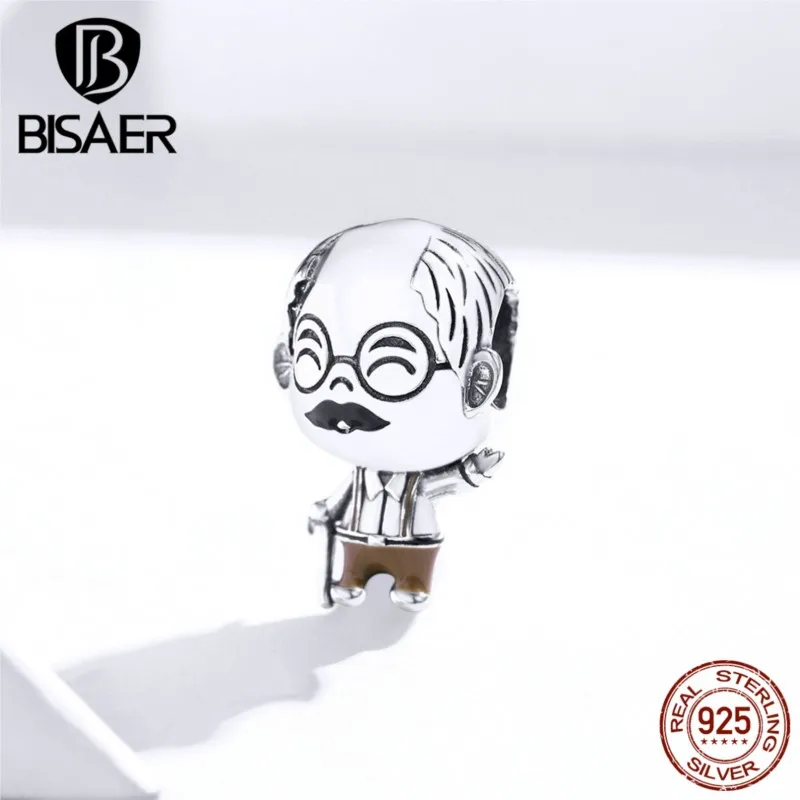 Real 925 Sterling Silver Grandpa In Family Beads Charms For Bracelet Making BISAER Original Jewelry EFC176 | Украшения и