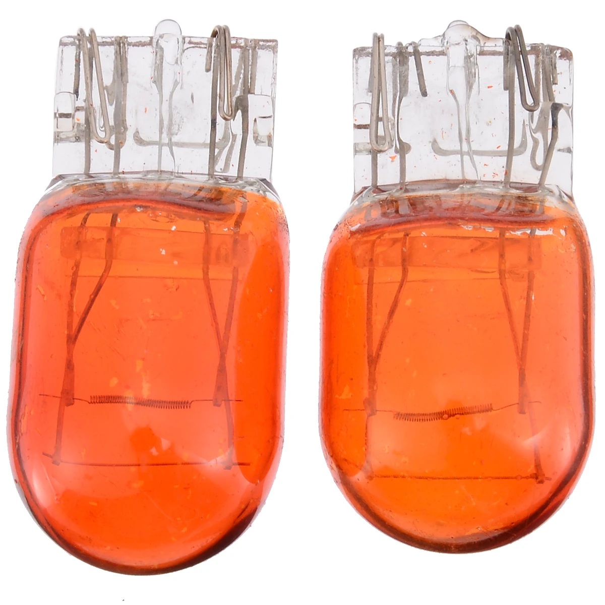 2PCS Amber 12V W21/5W T20 Dual Filament Car DRL Side Light 7443 Effect Brake Bulb For Universal Car Auto Truck