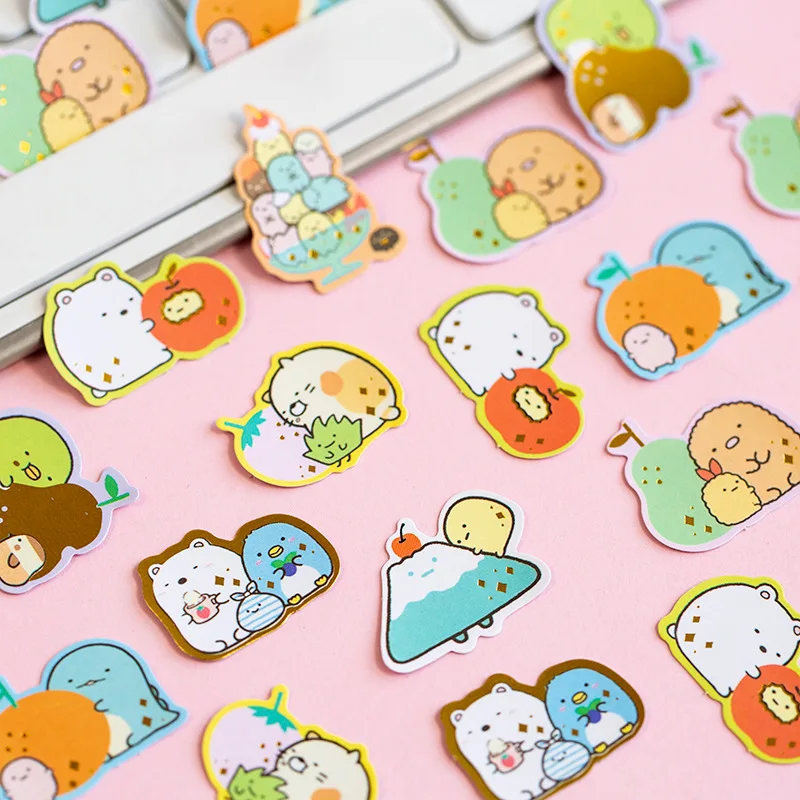 30 упак./лот Rilakkuma и Kawaii Sumikko Gurashi журнал Декоративные Канцелярские наклейки Скрапбукинг DIY дневник альбом ярлыком