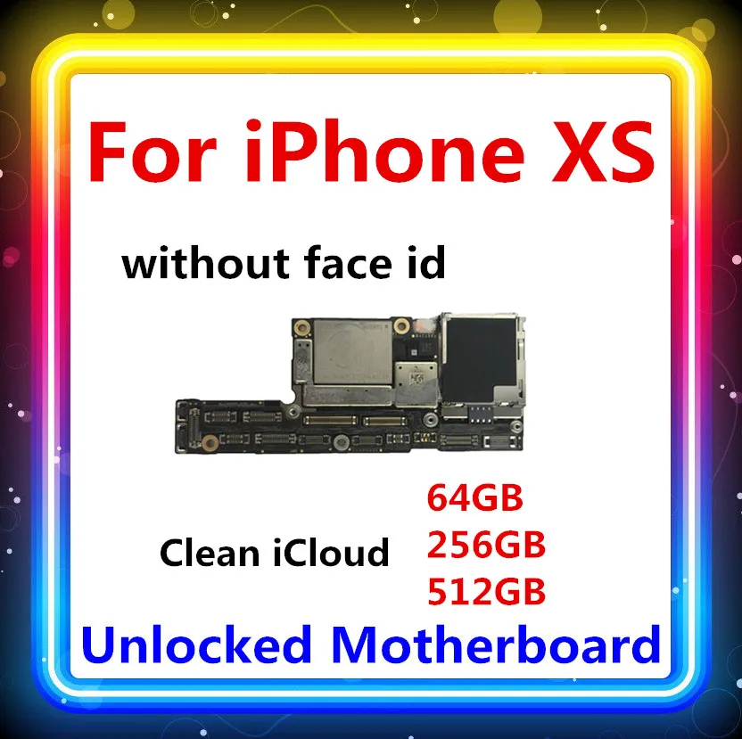 Разблокированная материнская плата для iphone XS без лица ID новая логическая плата с обновлением IOS 64 Гб/256 ГБ/512 ГБ материнская плата XS замененная плата карта