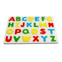 Классические деревянные пазлы для раннего развития деревянные 26 Английских Букв образовательные головоломки для детей